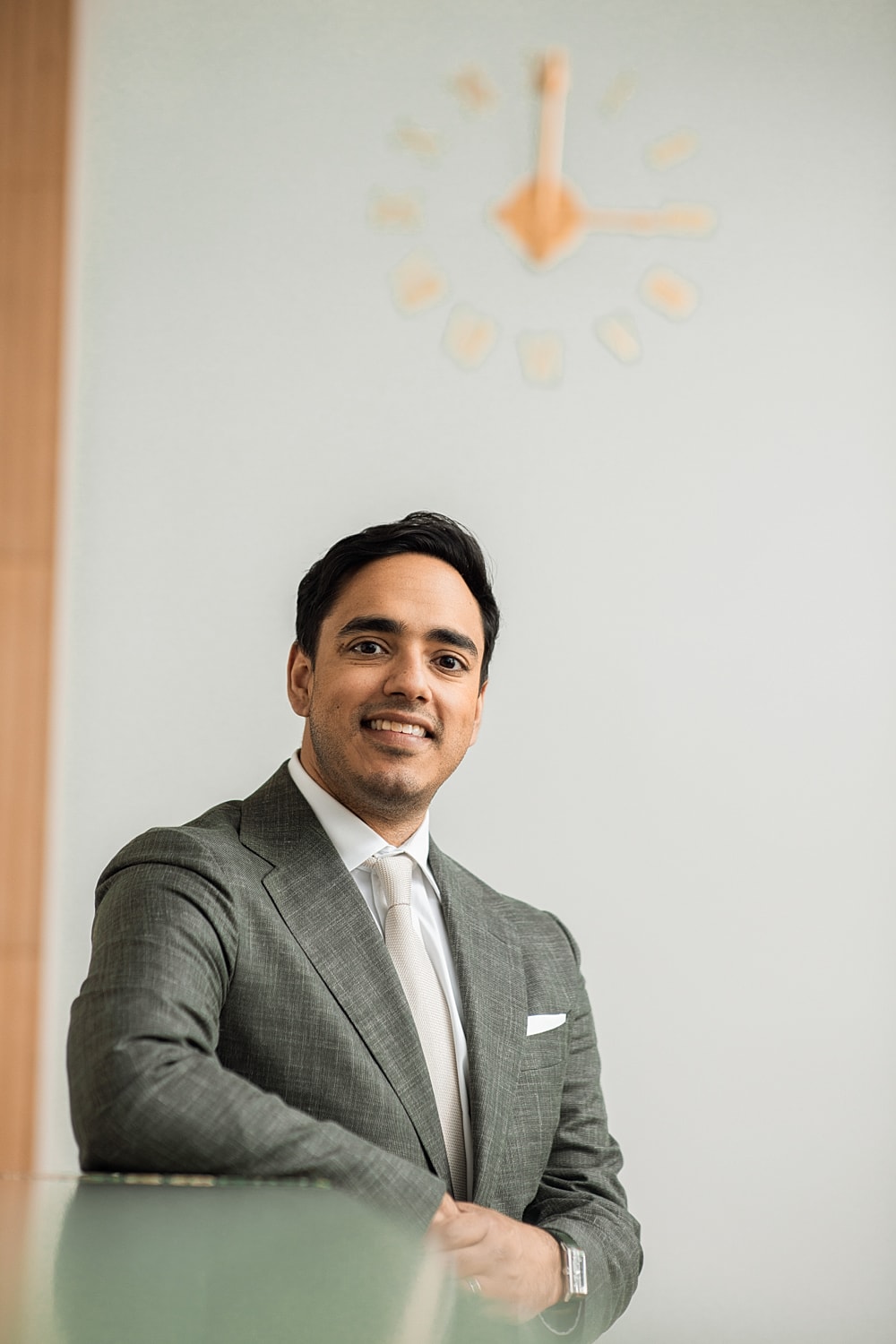 Professional man smiling in business attire